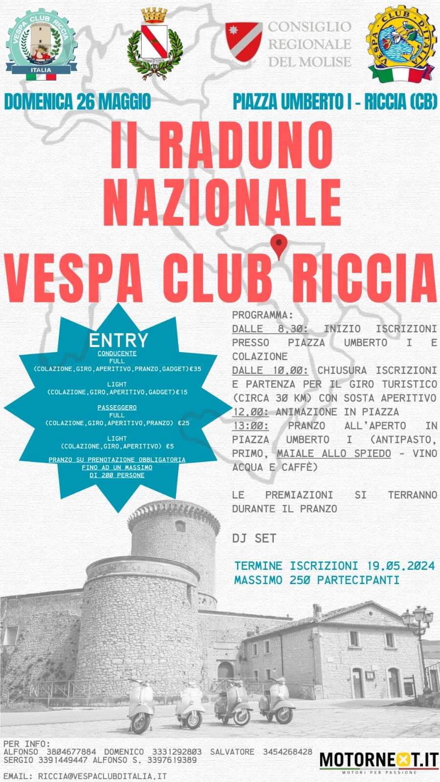 2° RADUNO VESPA CLUB RICCIA (CB) 26 MAGGIO 2024